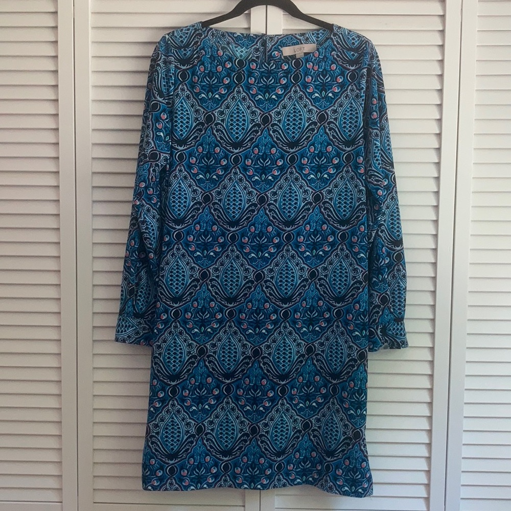 Ann Taylor Loft Blue Dress